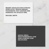 Minimale veelkleurige grote tekst visitekaartje (Voorkant / Achterkant)