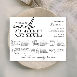 Minimale Veiligheidshandleiding voor Kaarsen zonde Bedankkaart