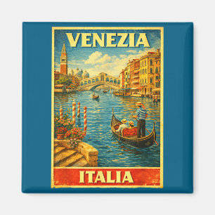 Minimale Venezia Italië Vintage Reis Venetië Magneet
