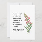 Minimale ventilatortekening Dank u Moederdag Feestdagenkaart (Voorkant)