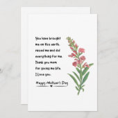 Minimale ventilatortekening Dank u Moederdag Feestdagenkaart (Voorkant / Achterkant)