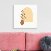 Minimale ventilatorvase en -arch met Boho-stijl Canvas Afdruk (Insitu (Woonkamer))