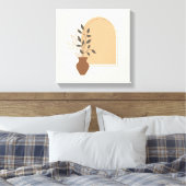 Minimale ventilatorvase en -arch met Boho-stijl Canvas Afdruk (Insitu (Slaapkamer))