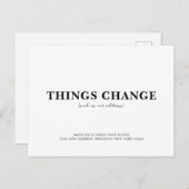 Minimale verandering aankondigingskaart (Voorkant / Achterkant)