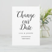 Minimale verandering de Datum Uitgestelde sparen d Save The Date (Staand voorkant)