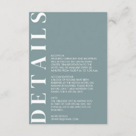 Minimale verblijfskaart voor nachtelijke huwelijke informatiekaartje