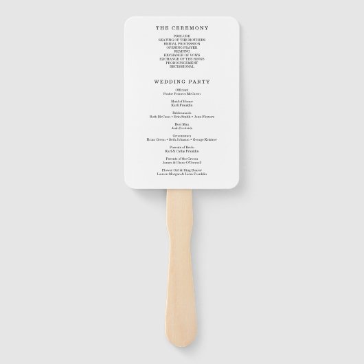 Minimale verbondenheid van het programma Elegance Handwaaier (Achterkant)