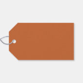 Minimale verbrande Oranje kabelbruiloft Cadeaulabel (Achterkant Horizontaal)