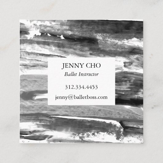 Minimale verfafwerking van Abstracte verfafwerking Vierkante Visitekaartje (Achterkant)