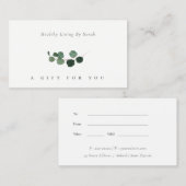 Minimale vergunning voor Eucalyptus Foliage Cadeau Visitekaartje (Voorkant / Achterkant)