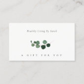 Minimale vergunning voor Eucalyptus Foliage Cadeau Visitekaartje (Voorkant)