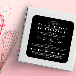 Minimale vergunning voor katoen voor zwart-wit en  vierkante sticker