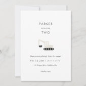 Minimale verjaardag van Digger Construction Party Kaart (Voorkant)