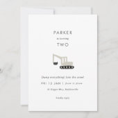 Minimale verjaardag van Digger Construction Party Kaart (Voorkant)