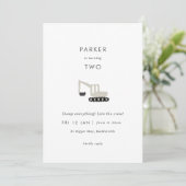 Minimale verjaardag van Digger Construction Party Kaart (Staand voorkant)