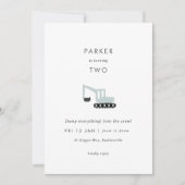 Minimale verjaardag van Digger Construction Party Kaart (Voorkant)