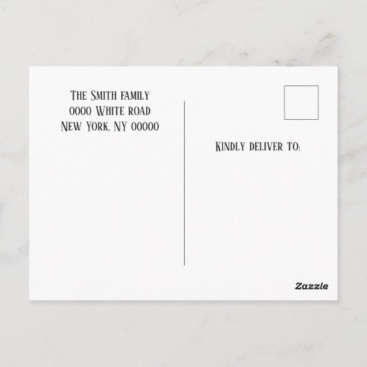 Minimale verjaardag van kinderen Dank u Briefkaart (Achterkant)