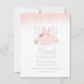 Minimale verjaardag van Tutu Girl, twee glitter Kaart (Voorkant)