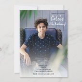 Minimale verjaardagsfeest foto fotografie kaart (Voorkant)