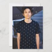 Minimale verjaardagsfeest foto fotografie kaart (Achterkant)