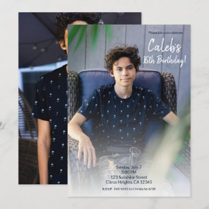 Minimale verjaardagsfeest foto fotografie kaart