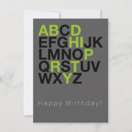 Minimale verjaardagskaart – Moderne typografie Kaart