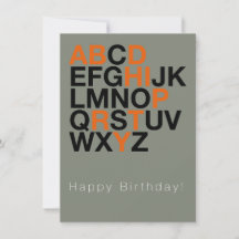 Minimale verjaardagskaart – Moderne typografie