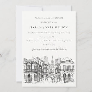 Minimale verjaardagstekening van New Orleans Louis Kaart