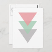 Minimale verkleurde pasta van driehoeken briefkaart (Voorkant / Achterkant)