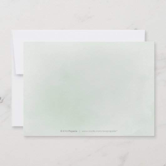 Minimale verlenging van de groene kalligrafie brui kaart (Achterkant)