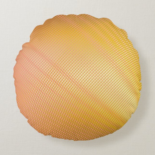 Minimale verlooppatroon. Duo Tone-Hoesje ontwerp.  Rond Kussen (Voorkant)