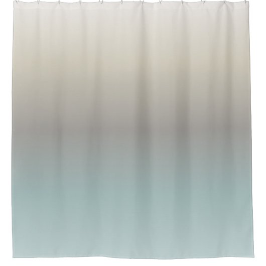 Minimale verloopsnelheid Turquoise Taupe Cream Douchegordijn (Voorkant)