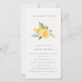 Minimale Verloving Lemon Boho botanisch Bedankkaart (Voorkant)