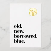 Minimale Verloving Ring Save the Date Photo Gold Folie Uitnodiging (Voorkant)