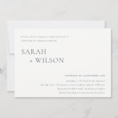 Minimale Verloving voor zwart-wittypografie Bedankkaart (Voorkant)