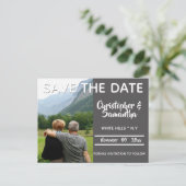 Minimale vernieuwing van het karton voor de bruilo aankondigingskaart (Staand voorkant)