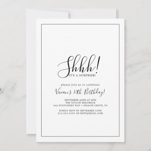 Minimale verrassingspartij kaart (Voorkant)