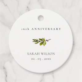 Minimale vertakking met elegante pine elk jaar Jub Bedankjes Labels