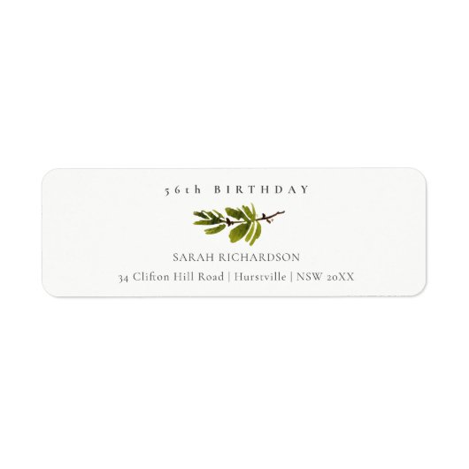 Minimale vertakking van de Pijn om het even welk o Etiket (Voorkant)