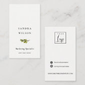 Minimale vertakking van de vertakking van de Pijnv Visitekaartje (Voorkant / Achterkant)