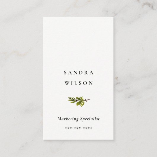 Minimale vertakking van de vertakking van de Pijnv Visitekaartje (Voorkant)