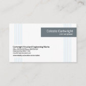 Minimale verticale lijnpatroontechniek visitekaartje (Voorkant)