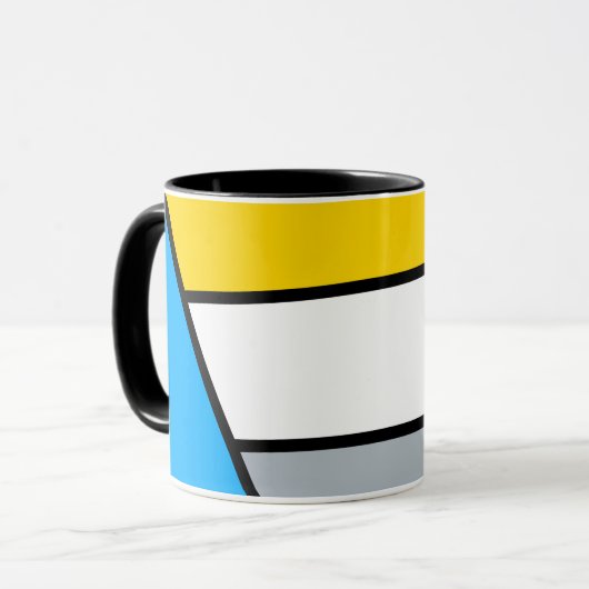 Minimale verticale verticale verticale kleursamens mok (Voorkant links)