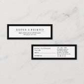 Minimale verwijzing naar sociale media Luxe zwart- Mini Visitekaartje (Voorkant / Achterkant)