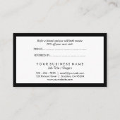 Minimale verwijzing naar sociale media Luxe zwart- Visitekaartje (Achterkant)