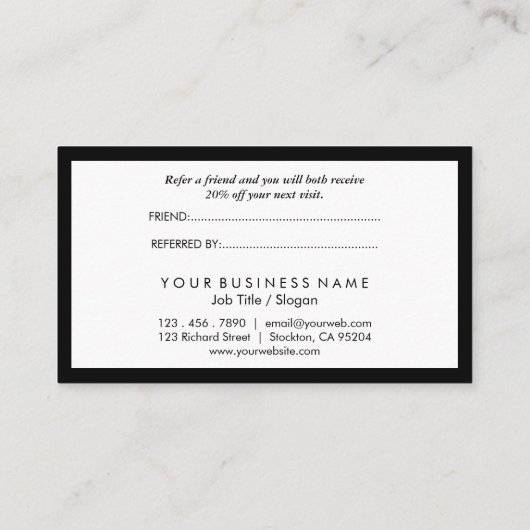 Minimale verwijzing naar sociale media Luxe zwart- Visitekaartje (Achterkant)