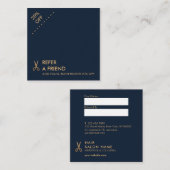 Minimale verwijzingskaart voor de haar Stylist Squ Vierkante Visitekaartje (Voorkant / Achterkant)