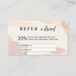 Minimale verwijzingskaart voor korting | Verwijs e Aanbevelingskaartje