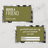 Minimale verwijzingskaart voor korting | Verwijs e Aanbevelingskaartje (Voorkant / Achterkant)