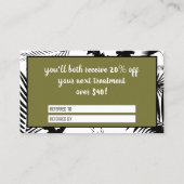 Minimale verwijzingskaart voor korting | Verwijs e Aanbevelingskaartje (Achterkant)